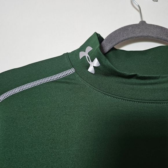 Under Armour EVO coldgear green long-sleeve athletic fitted mock turtleneck - Picture 4 of 8